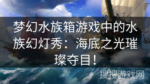 梦幻水族箱游戏中的水族幻灯秀：海底之光璀璨夺目！