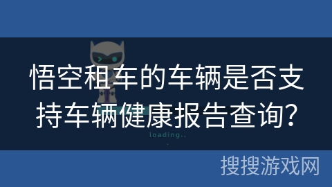 悟空租车的车辆是否支持车辆健康报告查询？