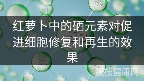 红萝卜中的硒元素对促进细胞修复和再生的效果