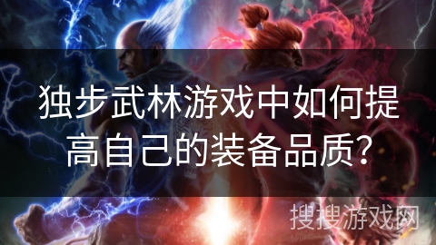 独步武林游戏中如何提高自己的装备品质？