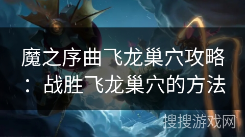 魔之序曲飞龙巢穴攻略：战胜飞龙巢穴的方法