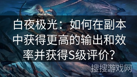 白夜极光：如何在副本中获得更高的输出和效率并获得S级评价？