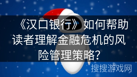 《汉口银行》如何帮助读者理解金融危机的风险管理策略？