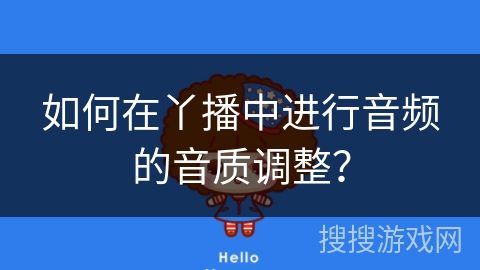 如何在丫播中进行音频的音质调整？