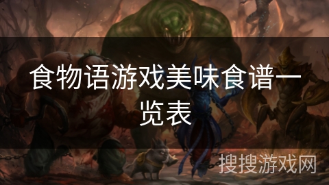 食物语游戏美味食谱一览表