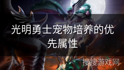 光明勇士宠物培养的优先属性