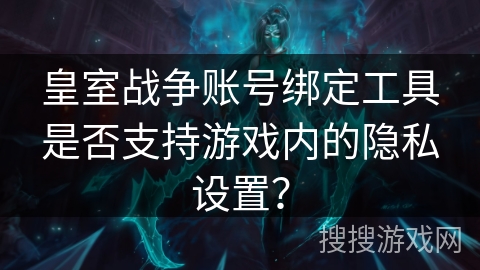 皇室战争账号绑定工具是否支持游戏内的隐私设置？