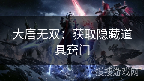 大唐无双：获取隐藏道具窍门