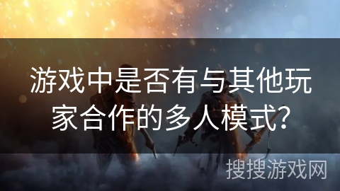 游戏中是否有与其他玩家合作的多人模式？