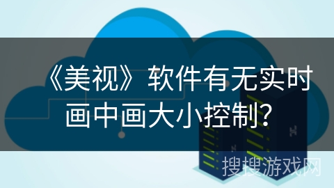 《美视》软件有无实时画中画大小控制？