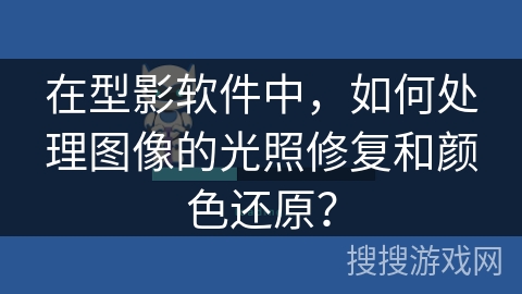 在型影软件中，如何处理图像的光照修复和颜色还原？