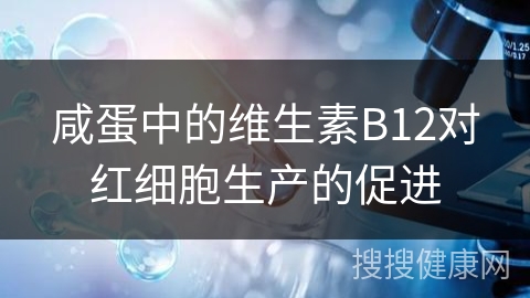 咸蛋中的维生素B12对红细胞生产的促进