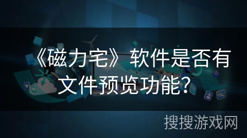 《磁力宅》软件是否有文件预览功能？