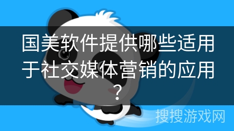 国美软件提供哪些适用于社交媒体营销的应用？