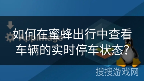 如何在蜜蜂出行中查看车辆的实时停车状态？