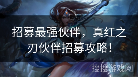 招募最强伙伴，真红之刃伙伴招募攻略！