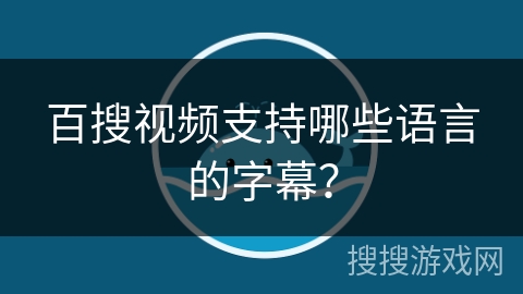 百搜视频支持哪些语言的字幕？