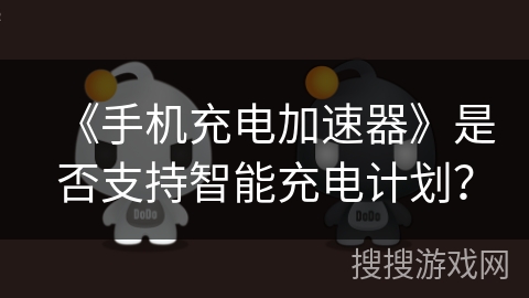 《手机充电加速器》是否支持智能充电计划？