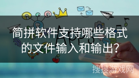 简拼软件支持哪些格式的文件输入和输出？
