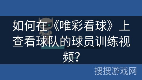 如何在《唯彩看球》上查看球队的球员训练视频？