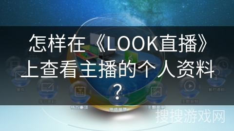 怎样在《LOOK直播》上查看主播的个人资料？