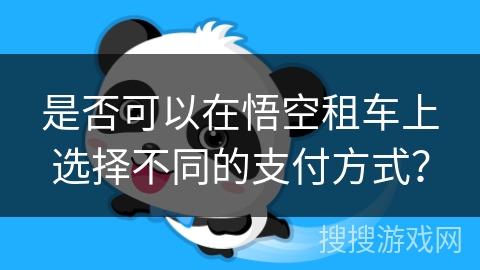 是否可以在悟空租车上选择不同的支付方式？
