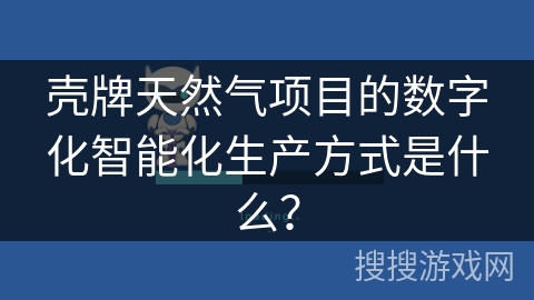 壳牌天然气项目的数字化智能化生产方式是什么？
