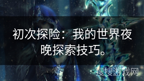 初次探险：我的世界夜晚探索技巧。