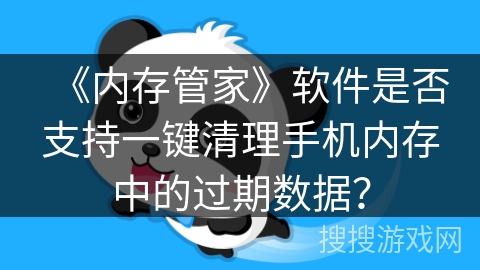 《内存管家》软件是否支持一键清理手机内存中的过期数据？