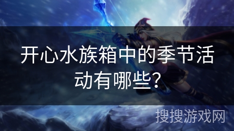 开心水族箱中的季节活动有哪些？