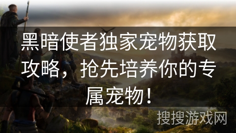 黑暗使者独家宠物获取攻略，抢先培养你的专属宠物！