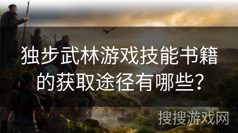 独步武林游戏技能书籍的获取途径有哪些？