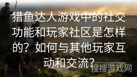 猎鱼达人游戏中的社交功能和玩家社区是怎样的？如何与其他玩家互动和交流？