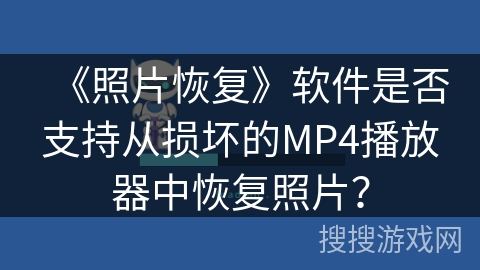 《照片恢复》软件是否支持从损坏的MP4播放器中恢复照片? 《照片恢复》软件是否支持从损坏的MP4播放器中恢复照片?
