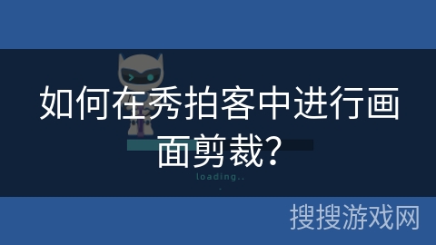 如何在秀拍客中进行画面剪裁? 如何在秀拍客中进行画面剪裁?