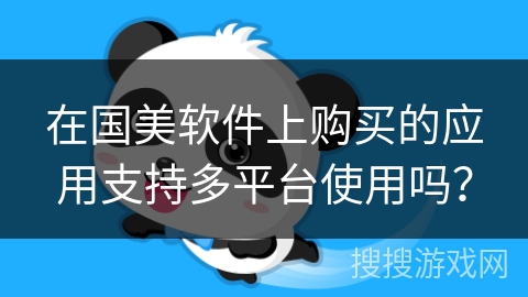 在国美软件上购买的应用支持多平台使用吗？