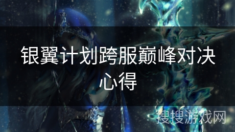 银翼计划跨服巅峰对决心得