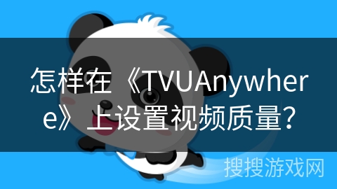 怎样在《TVUAnywhere》上设置视频质量？