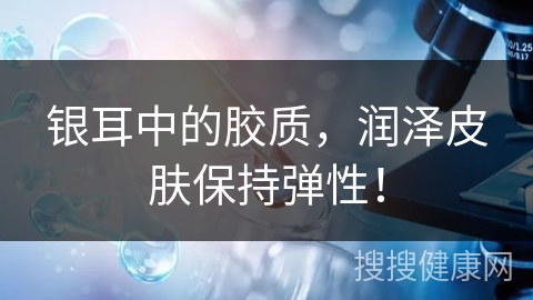 银耳中的胶质，润泽皮肤保持弹性！