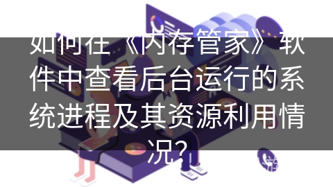 如何在《内存管家》软件中查看后台运行的系统进程及其资源利用情况？