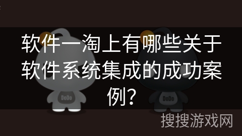 软件一淘上有哪些关于软件系统集成的成功案例？