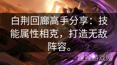 白荆回廊高手分享：技能属性相克，打造无敌阵容。