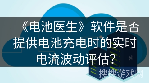 《电池医生》软件是否提供电池充电时的实时电流波动评估？