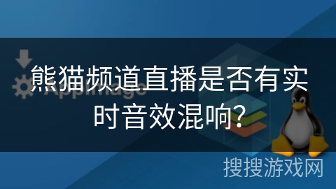 熊猫频道直播是否有实时音效混响？