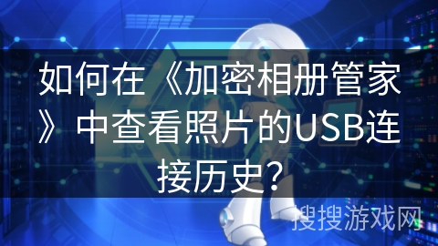 如何在《加密相册管家》中查看照片的USB连接历史？