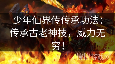 少年仙界传传承功法：传承古老神技，威力无穷！