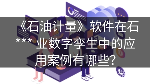 《石油计量》软件在石 *** 业数字孪生中的应用案例有哪些？