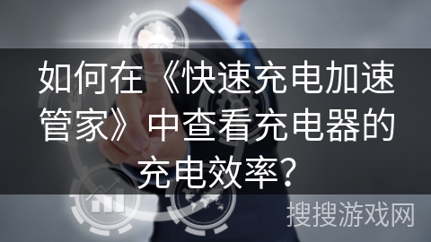 如何在《快速充电加速管家》中查看充电器的充电效率？