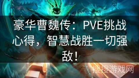 豪华曹魏传：PVE挑战心得，智慧战胜一切强敌！