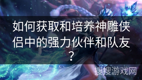 如何获取和培养神雕侠侣中的强力伙伴和队友？